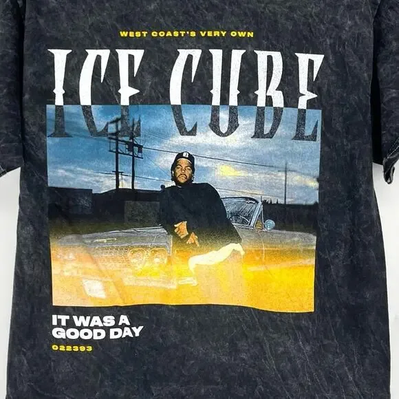 Officially Licensed Ice Cube Today Was A Good Day T-Shirt Black Acid Wash Large - Picture 4 of 5